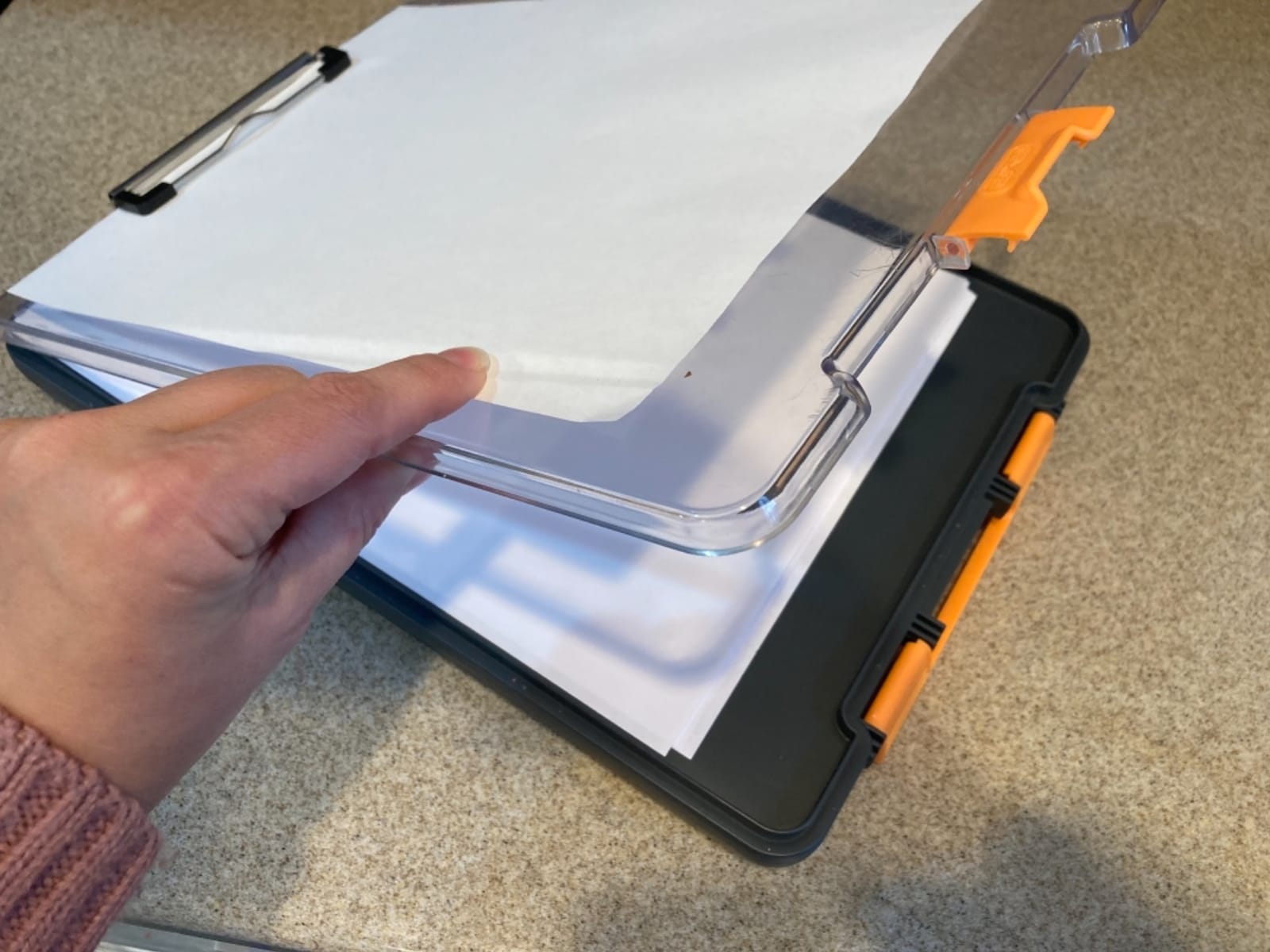 Dexas Clearview Clipcase Clipboard 13.75 X 9.5 in, Green. See Papers Clearly Outdoors, Stay Organized and Dry. Ideal for Coaching, Teaching, homeschooling, Art, Trades, and Medical pros customer photo 1