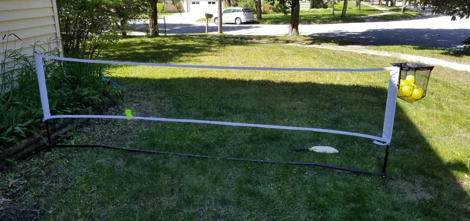 Franklin Sports Pickleball Starter Set - Official Starter Set of The US Open - Includes Net, (2) Paddles, and (2) X-40 Pickleballs | Driveway Games, Training + Practice, Skinny Singles, Steel Frame Tubing, Easy Setup + Transport, USA Approved, Two Player customer photo 2