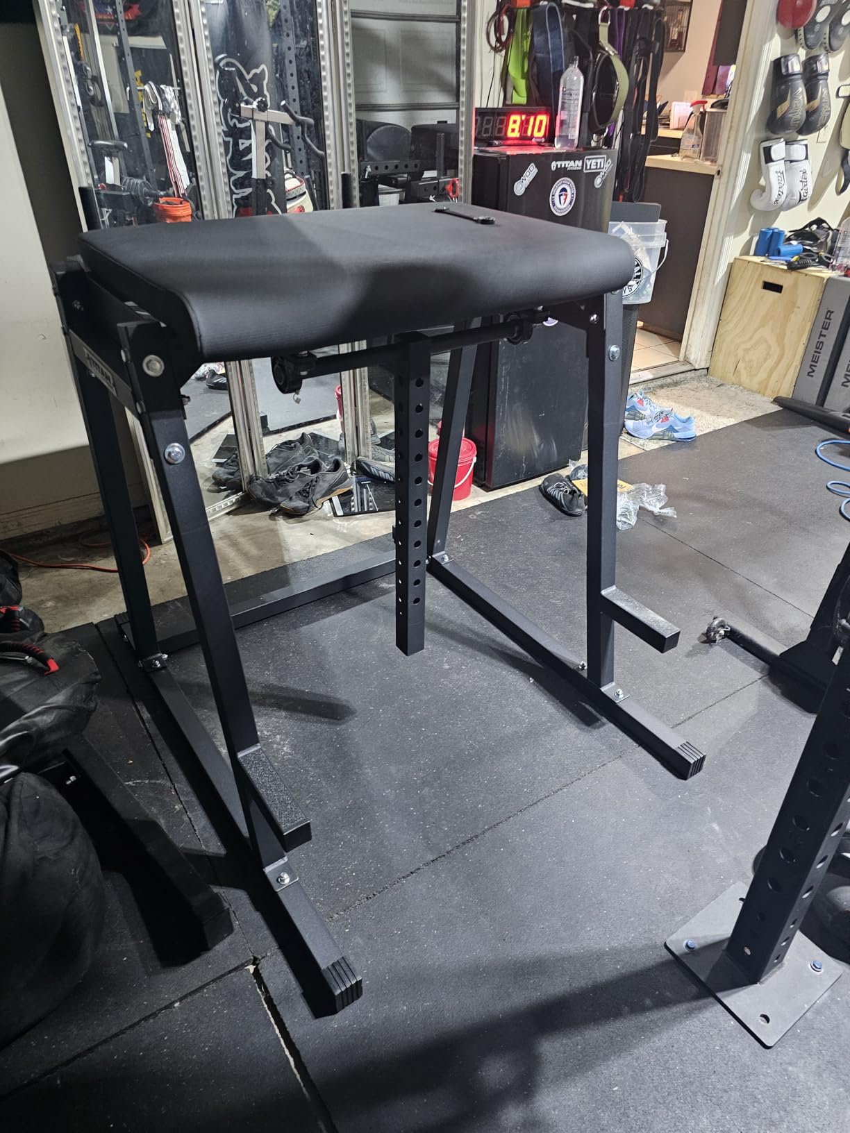 Titan Fitness Economy H-PND, Reverse Hyperextensions Lower Body Machine, Rated 550 LB, Specialty Home Gym Machine for Physical Therapy, Back Rehab Exercises, and Everyday Training customer photo 1