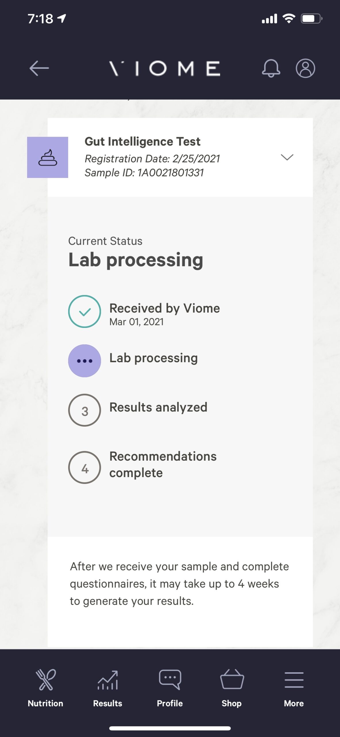 Viome Gut Health Test - Microbiome & Digestive Analysis Home Kit | Know what your gut microbiome needs to thrive | Personalized tips for digestion, occasional bloating & more in the Viome App customer photo 2