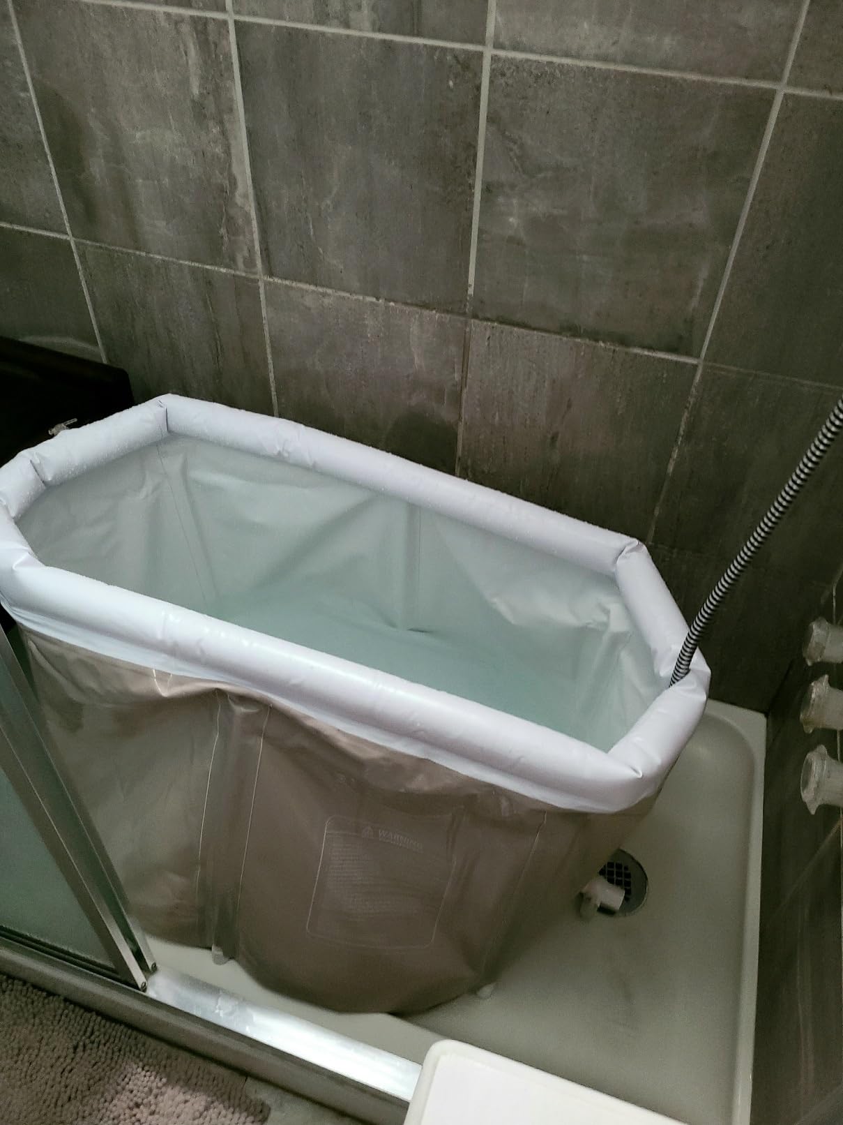 Portable Bathtub (Small) by Homefilos, Ice Bath and Cold Plunge for Athletes, Inflatable Adult Size Japanese Soaking Hot Tub for Shower Stall customer photo 2