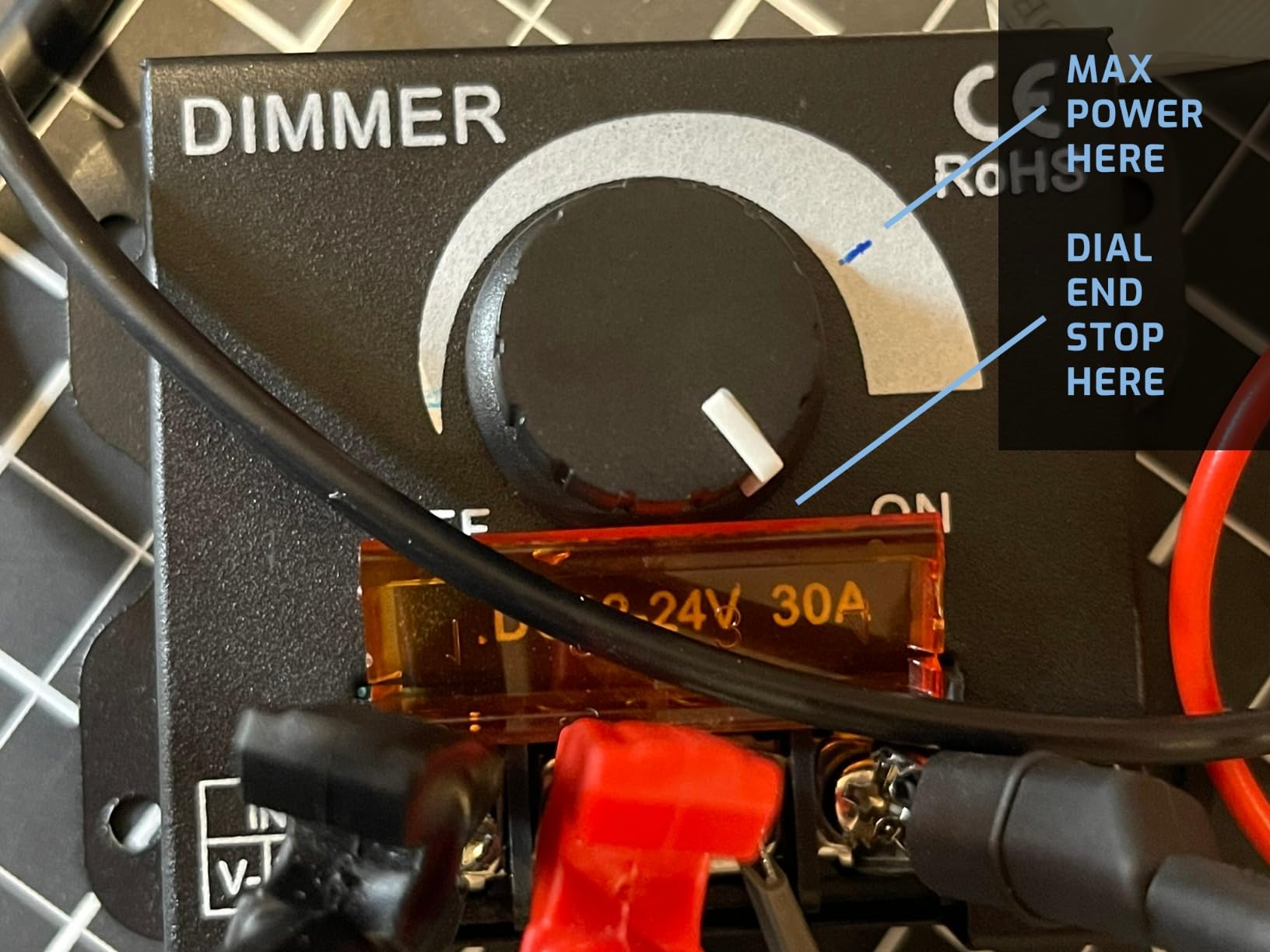 SUPERNIGHT LED Light Strip Dimmer, DC12V-24V 30A PWM | Dimming Controller, Dimmer Knob Adjust Brightness, ON/Off Switch, Aluminum Housing, PWM Anti-Surge, Fits 12-24V Strips customer photo 1