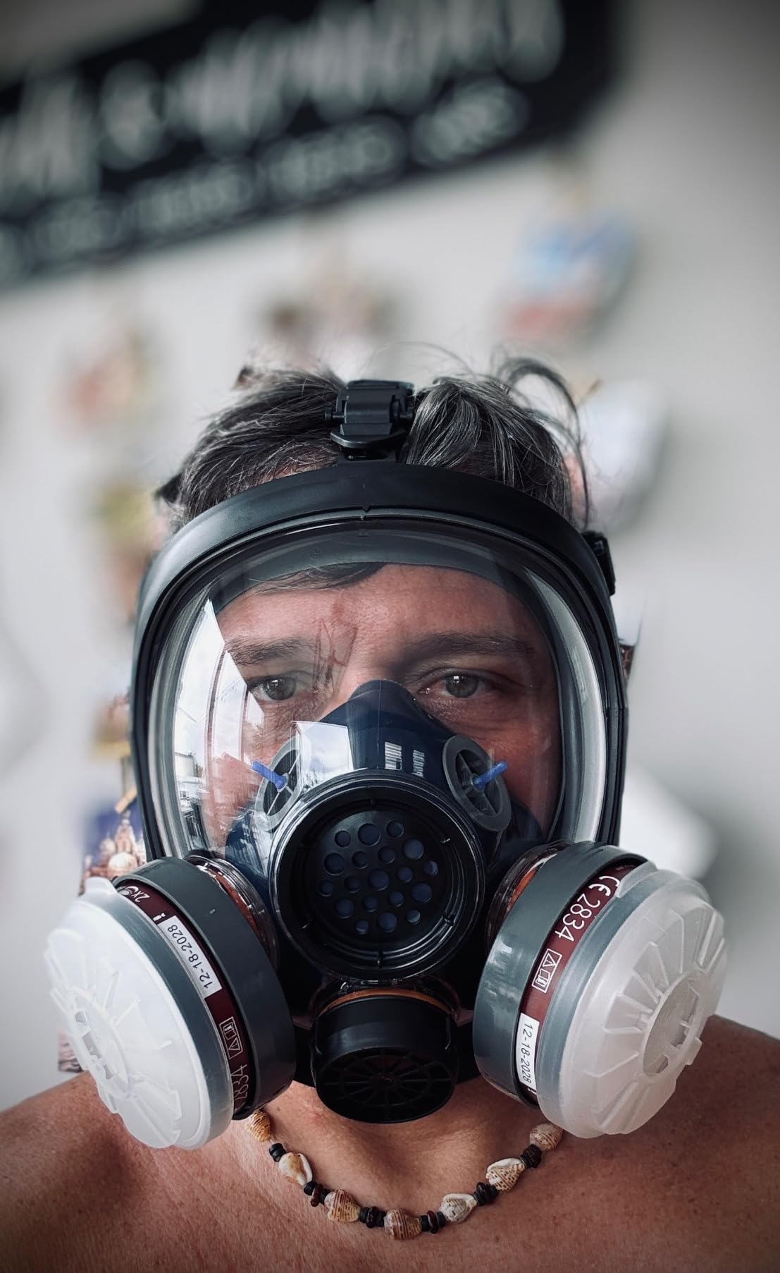 Parcil Distribution Full Face Respirator Mask - Air Purifying, Organic Vapor & Particulate - Industrial Use - CE Tested customer photo 1