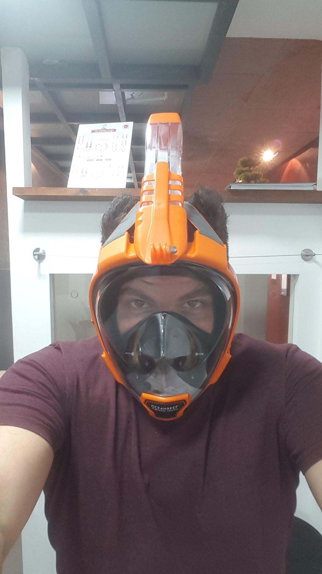 OCEAN REEF - Aria QR + Quick Release Snorkeling Mask - Full Face Snorkeling Mask - 180 Degree Underwater Vision - 8 Colours and 4 Sizes customer photo 2