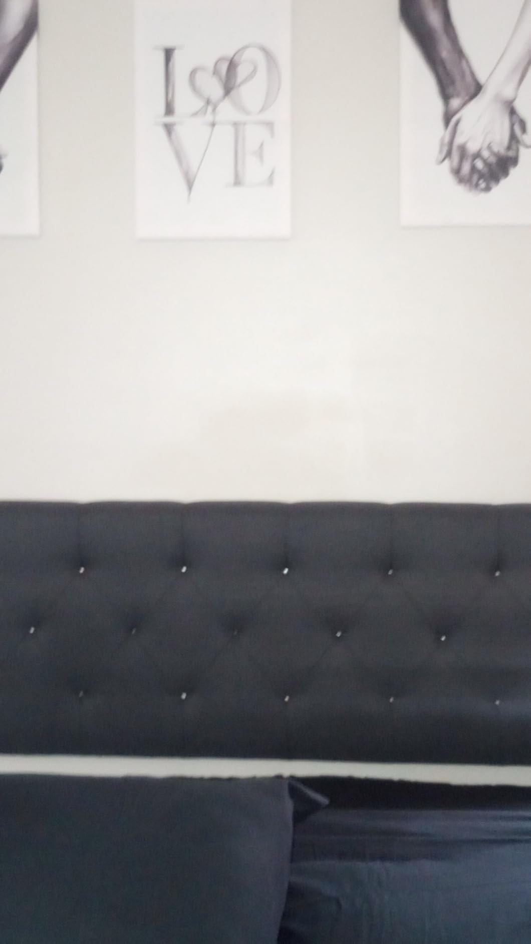 Lucid Mid-Rise Upholstered Headboard - Diamond Tufted - Padded Polyester - Adjustable Height from 34