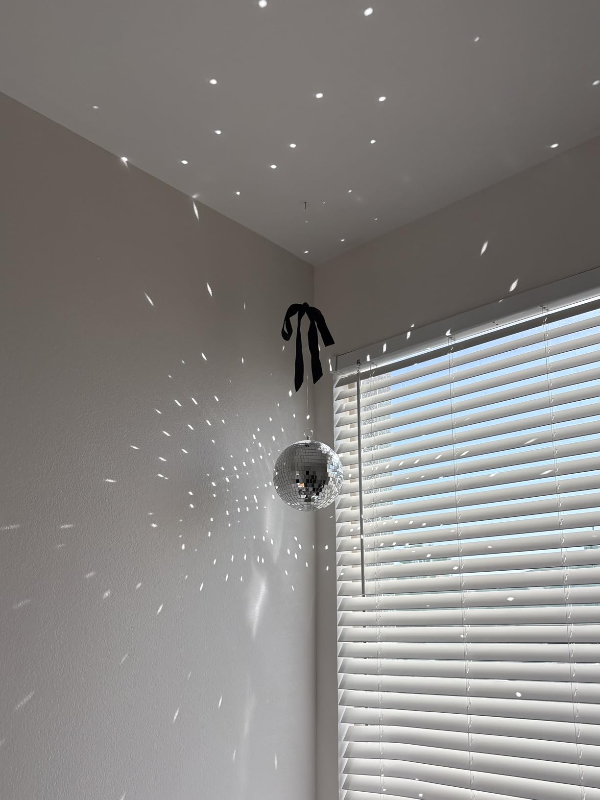 Alytimes Mirror Disco Ball - 8-Inch Cool and Fun Silver Hanging Party Disco Ball - Big Party Decorations, Party Design customer photo 1