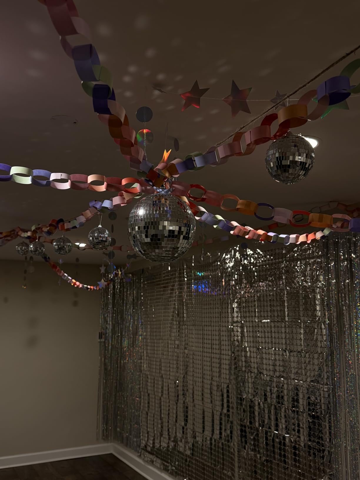 Alytimes Mirror Disco Ball - 8-Inch Cool and Fun Silver Hanging Party Disco Ball - Big Party Decorations, Party Design customer photo 2