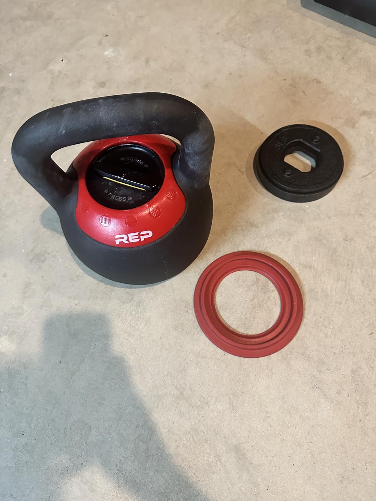 Rep Fitness Adjustable Kettlebell | Weight Set for Home Gym | Compact Steel Bell with Ergonomic Handle | 20-40 lb customer photo 1