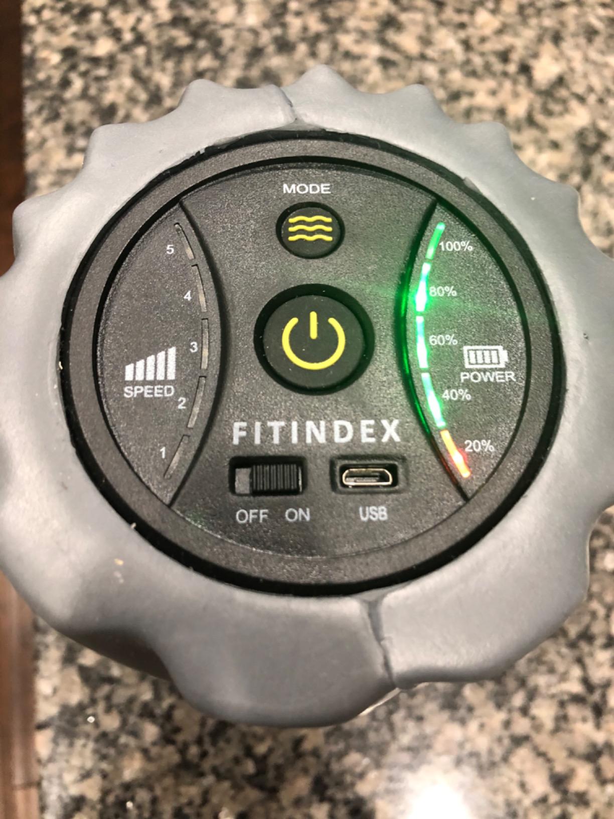FITINDEX Vibrating Foam Roller for Exercise,5 Vibration Speeds,Rechargeable | Yoga Roller, Electric Roller for Deep Tissue Massage, Massge Foam Roller for Back, Legs & Shoulders, FSA Eligible HSA customer photo 2