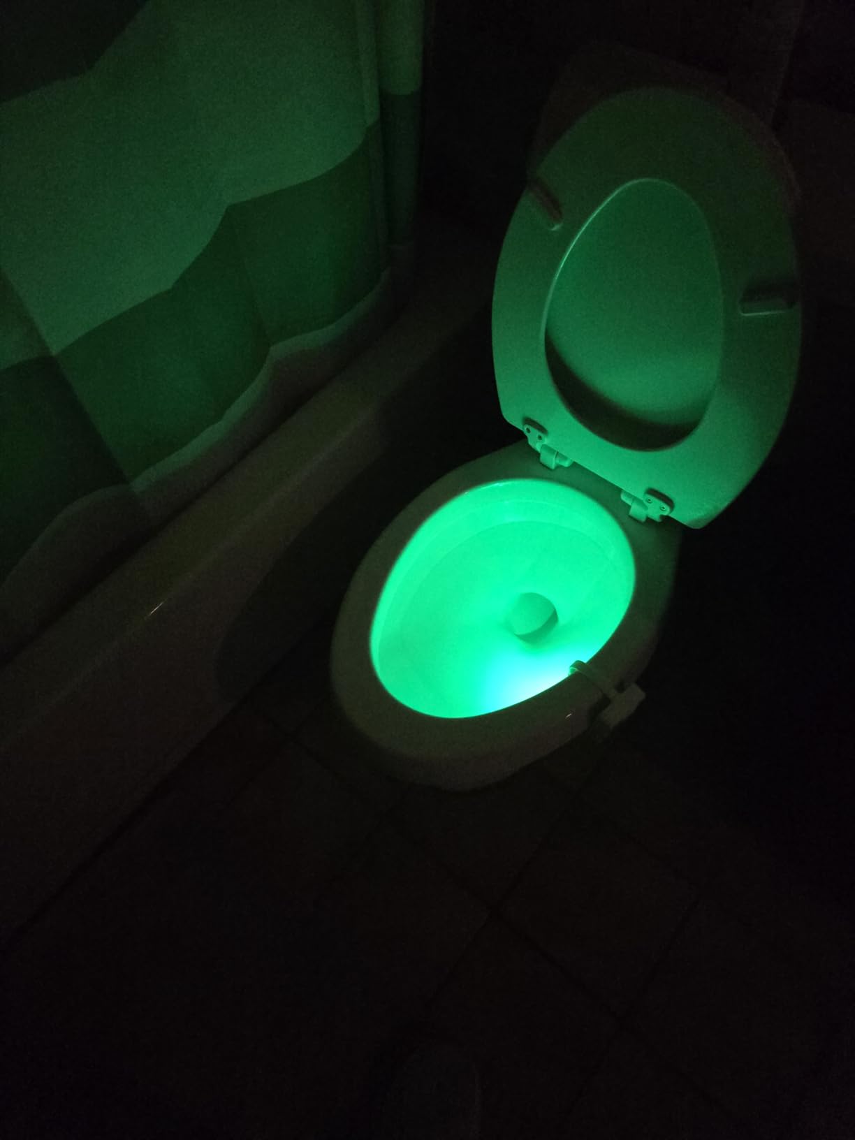 Chunace Toilet Bowl Night Light Motion Sensor 2 Pack, 16-Color LED Night Light Motion Activated Inside Toilet Bowl, Useful Stuff for Kids & Seniors Safety, Cool Gadgets for Men customer photo 1