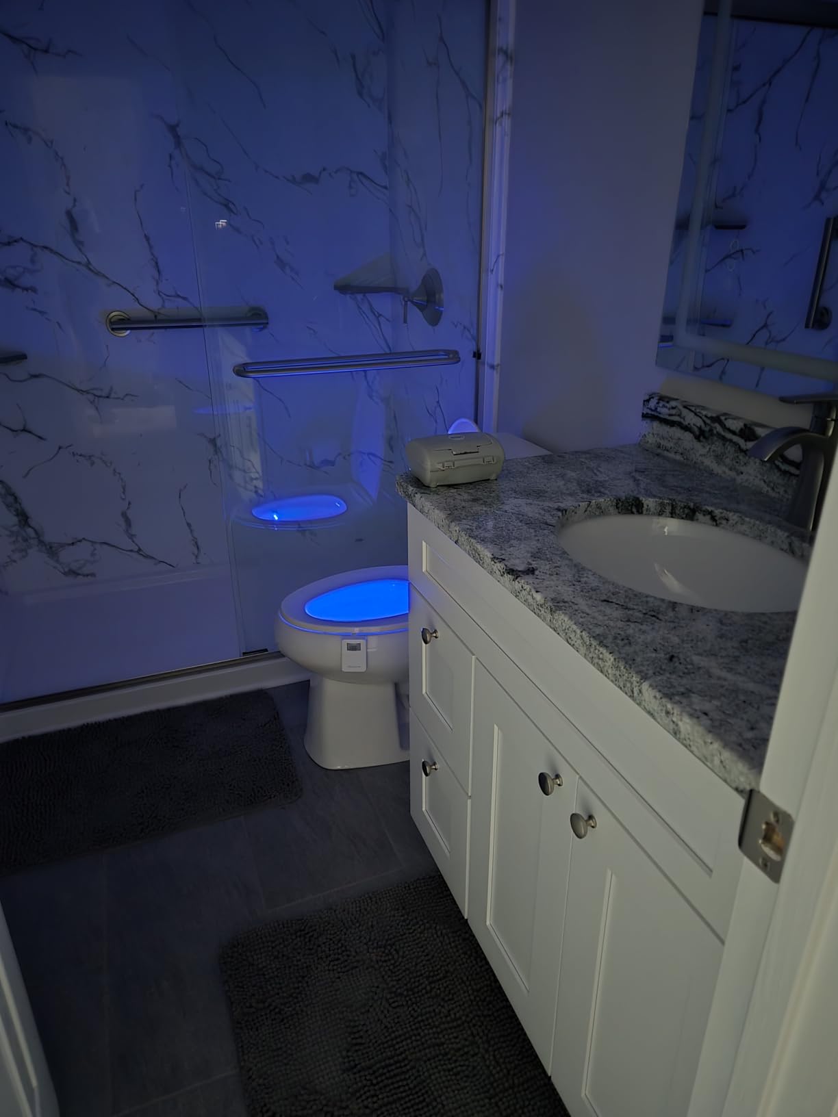 Chunace Toilet Bowl Night Light Motion Sensor 2 Pack, 16-Color LED Night Light Motion Activated Inside Toilet Bowl, Useful Stuff for Kids & Seniors Safety, Cool Gadgets for Men customer photo 2