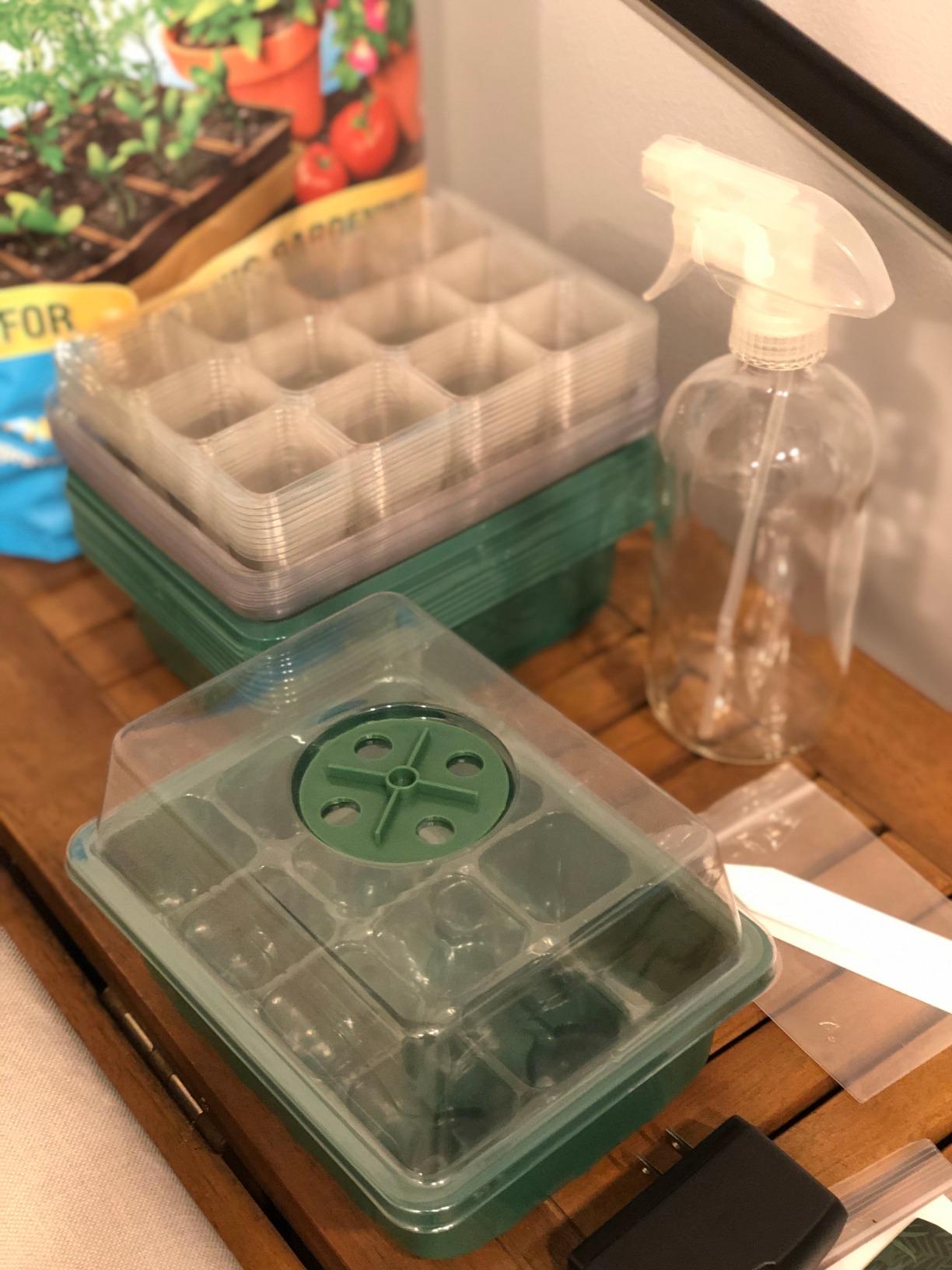 MIXC 10 Pack Seed Starter Tray, 120 Cell Stater Kit with Humidity Dome Green | Reusable Clear Plant Germination Tray with Drainage Hole/Adjustable Vent, Seedling Propagation Tray for Seed Growing Starting customer photo 1