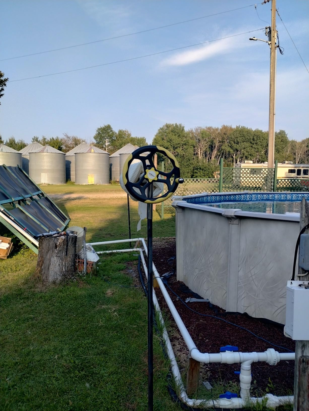 VINGLI 21FT Solar Cover Reel, Pool Cover Reel for Inground Swimming Pool | Adjustable Pool Cover Roller with Embedded Straps and Clips, Aluminum Solar Swimming Inground Cover Blanket Reel (Upgrade) customer photo 1