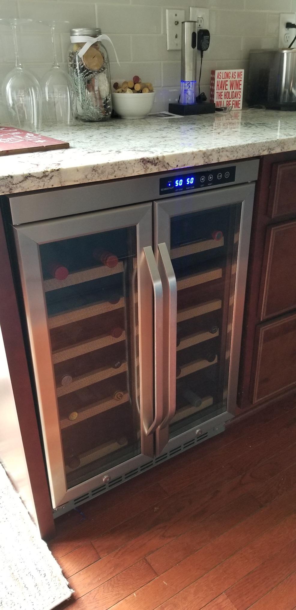 EdgeStar 24 Inch 36 Bottle Built-In Dual Zone Wine Cooler | Built-In or Freestanding, Reversible Door, LED Lighting, Digital Display, Integrated Door Lock, Stainless Steel customer photo 2