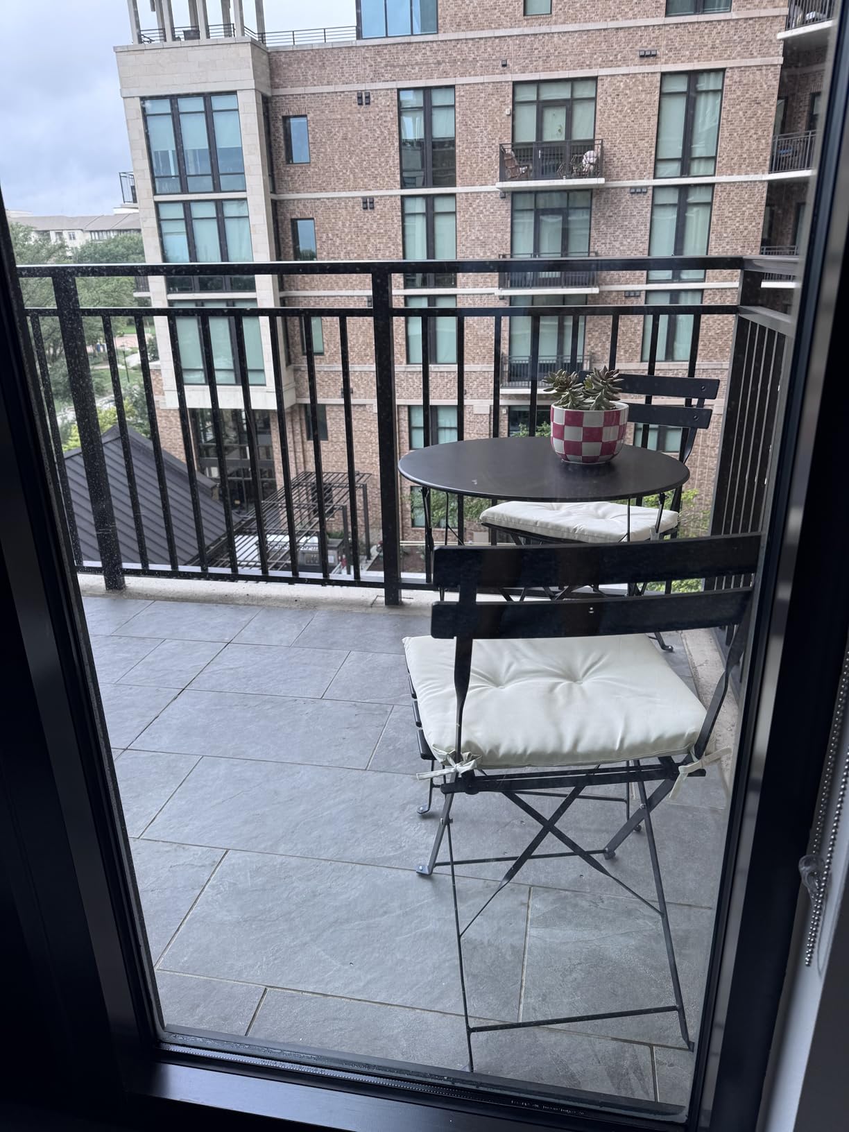 Grand Patio 3 Piece Folding Patio Bistro Set for Outdoor Balcony, Black | Steel Frame, Foldable Table and Chairs, for Balcony Garden Patio, Folding Outdoor Patio Furniture Sets customer photo 2