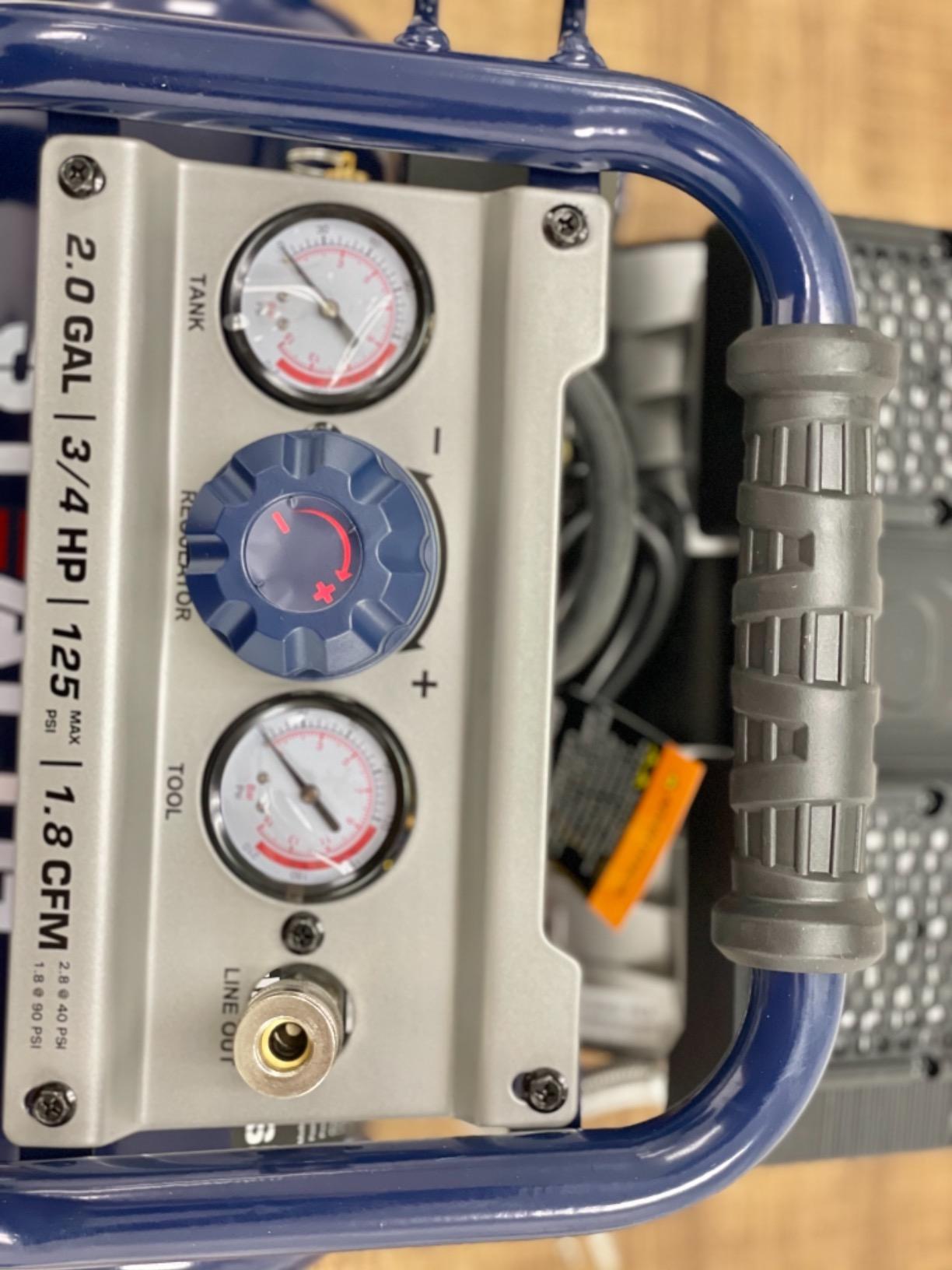 Stealth Air Compressor 2 Gallon, 3/4 HP Oil-Free Compressor, Less than 60dB Ultra Quiet Electric Air Compressor, Max 125 PSI Pressure for Tire Inflation, Nailing, Home DIY Project (SAQ-1234) customer photo 2