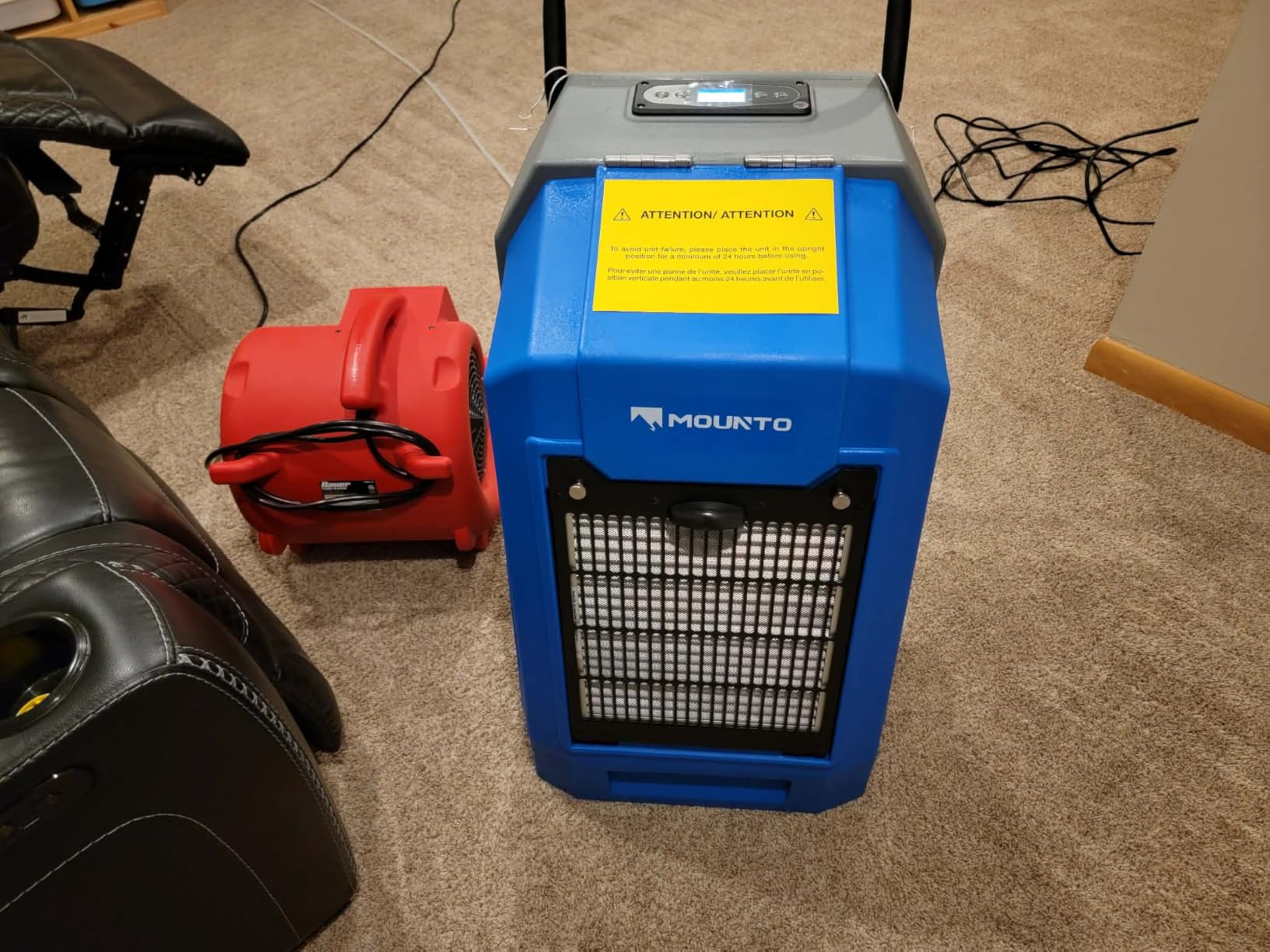 MOUNTO 180 Pints Commercial Dehumidifier with Pump and Drain Hose, LGR Portable Dehumidifier with wheels for Home, Basements, Garages, and Job Sites customer photo 1