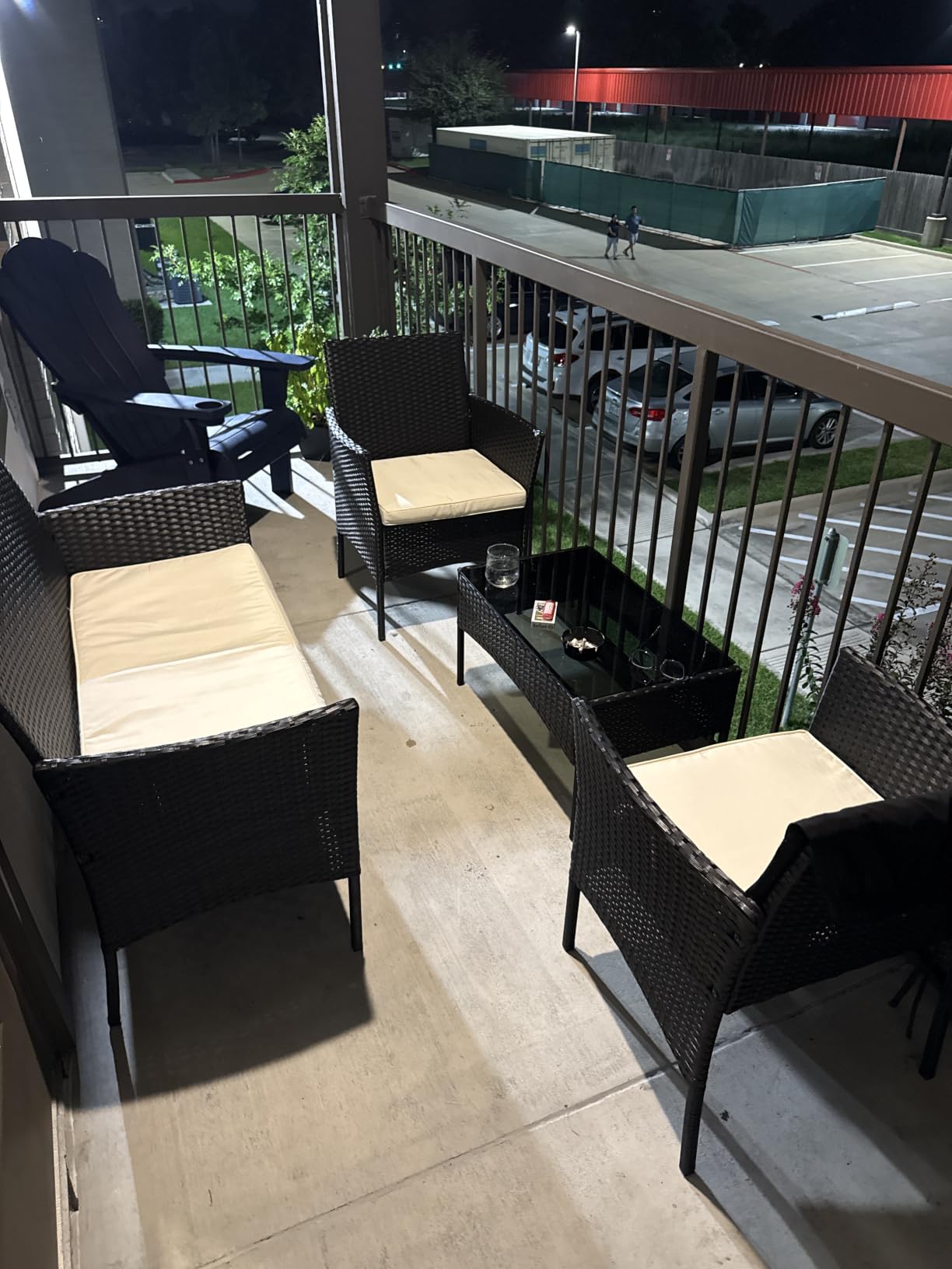 FDW | 4-Piece Patio Furniture Set | Black | Outdoor Wicker Furniture with Coffee Table | Modern Rattan Chairs Conversation Set customer photo 2
