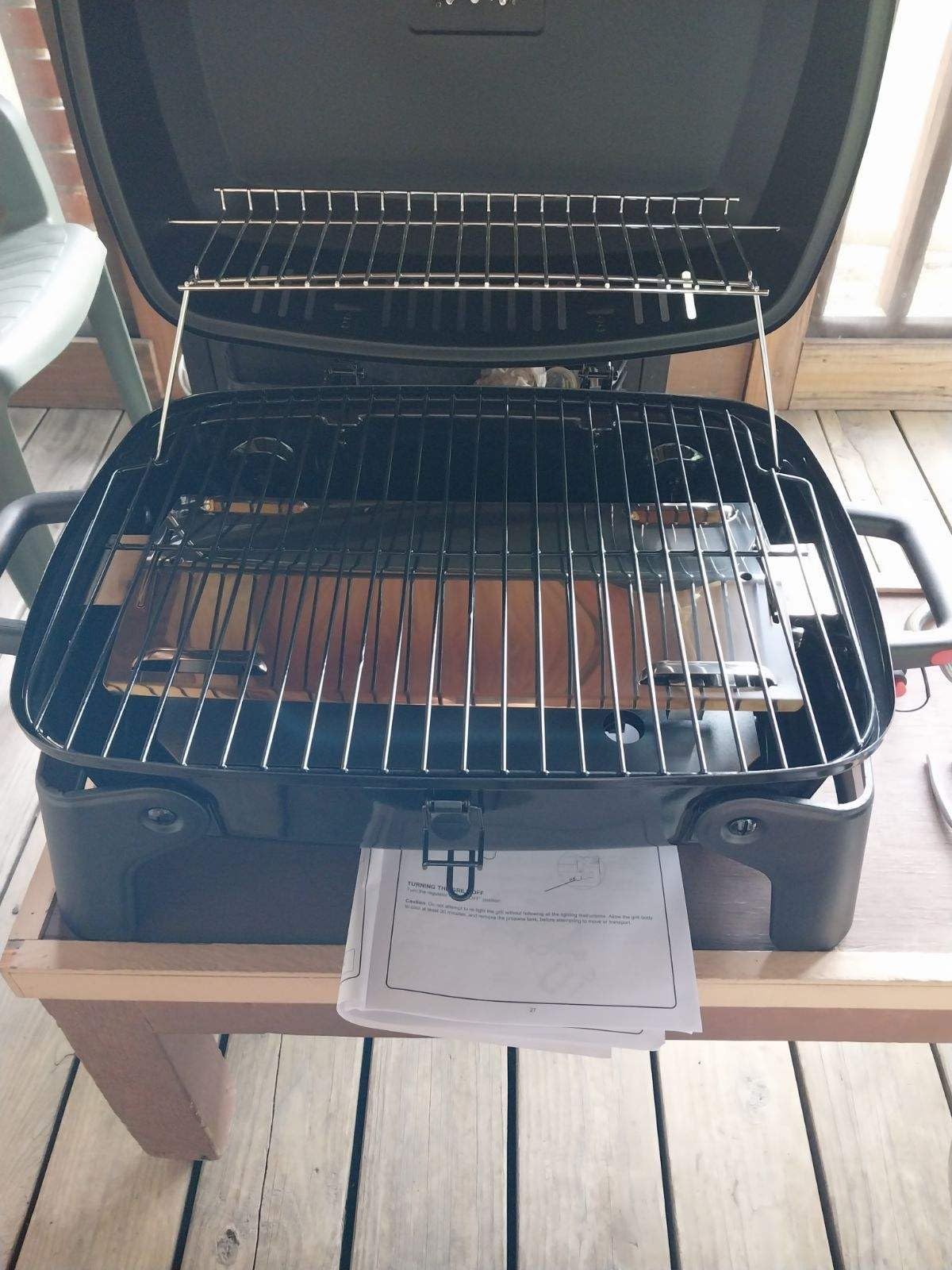 Megamaster Tabletop 1 Burner Gas Grill, Foldable Legs with Warming Rack customer photo 2