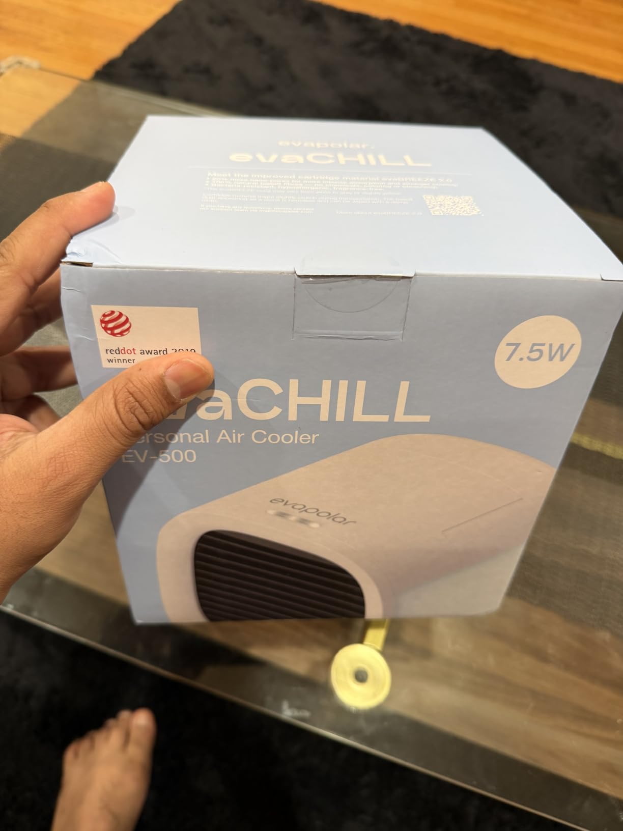 Evapolar evaCHILL Portable Air Conditioners - Portable AC Unit - Small Personal Evaporative Air Cooler & Fan for Desk, Office, Car, Camping, White customer photo 1