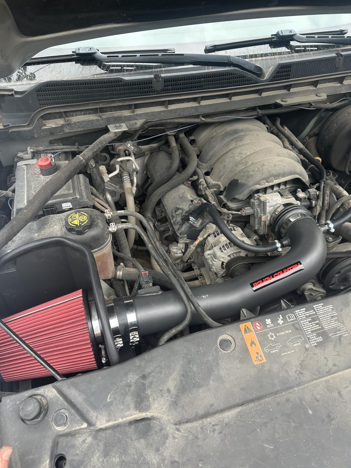 Rough Country Cold Air Intake for Chevy Silverado & GMC Sierra 1500 (2014-2018) 5.3L/6.2L - Increases Horsepower, Towing Power & Acceleration customer photo 2