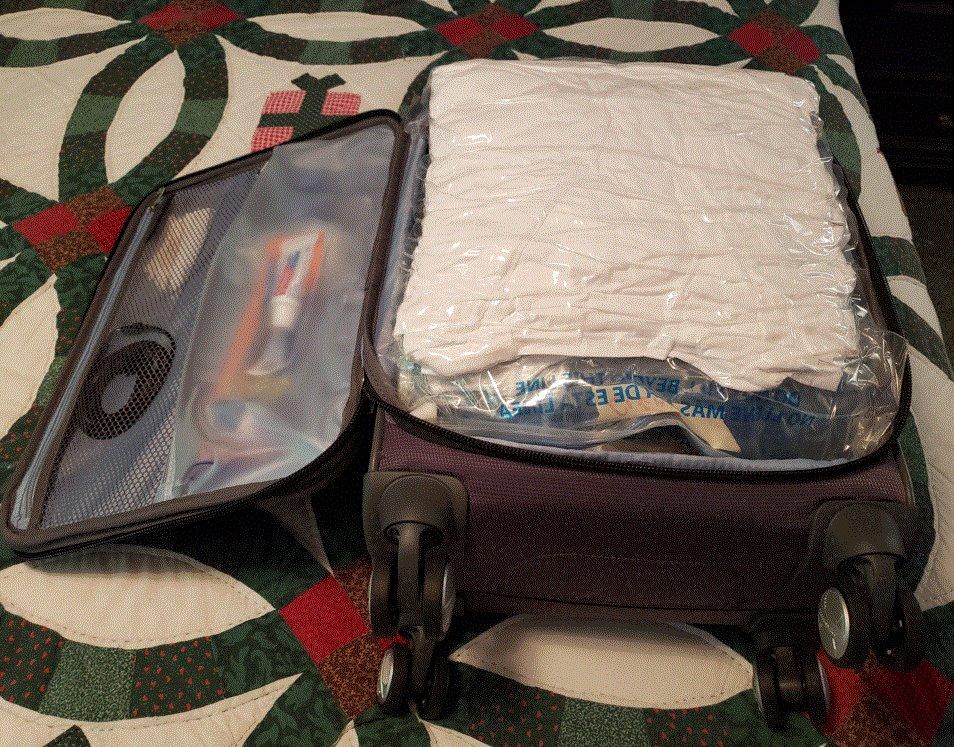 HIBAG Compression Bags for Travel Essentials, Roll Up Bags No Vacuum Needed, Extra Thick, Luggage Size Carry-on Suitcase Backpack, Waterproof customer photo 1