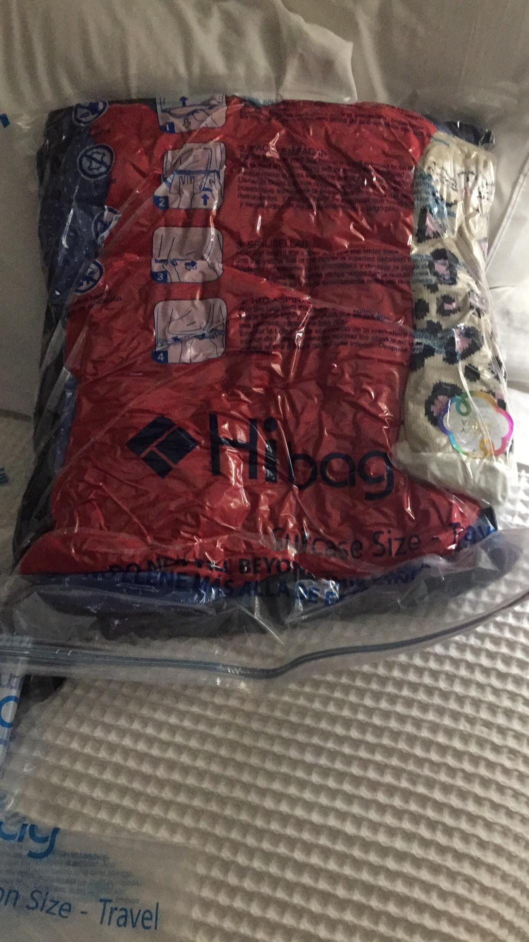 HIBAG Compression Bags for Travel Essentials, Roll Up Bags No Vacuum Needed, Extra Thick, Luggage Size Carry-on Suitcase Backpack, Waterproof customer photo 2