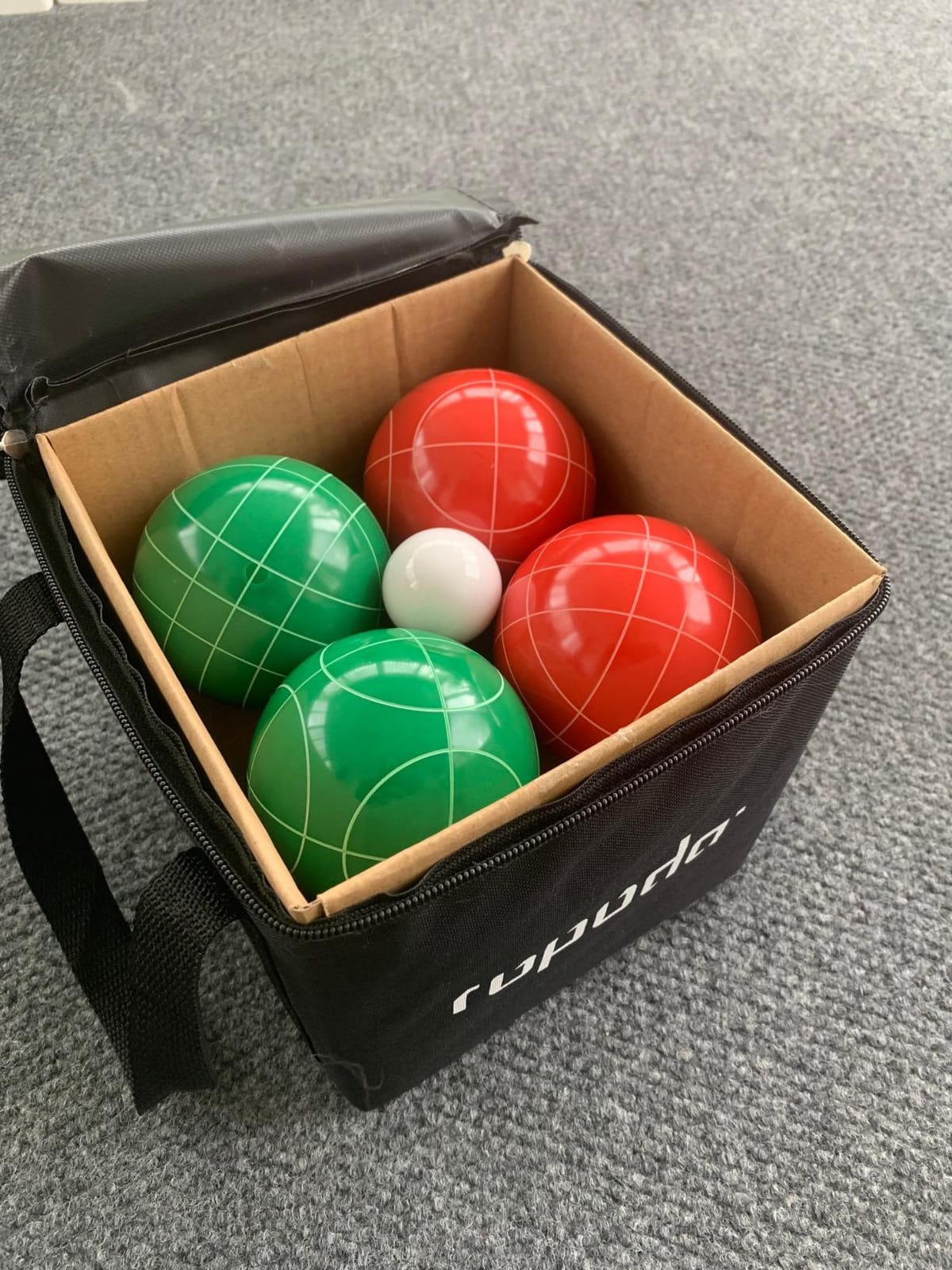 ropoda 90mm Bocce Ball Set with 8 Polyresin Balls, Pallino, Case and Measuring Rope for Backyard/Lawn/Beach/Outdoor, Resin Bocce Ball for Kids Teens Beginners(2 to 8 Players) customer photo 1