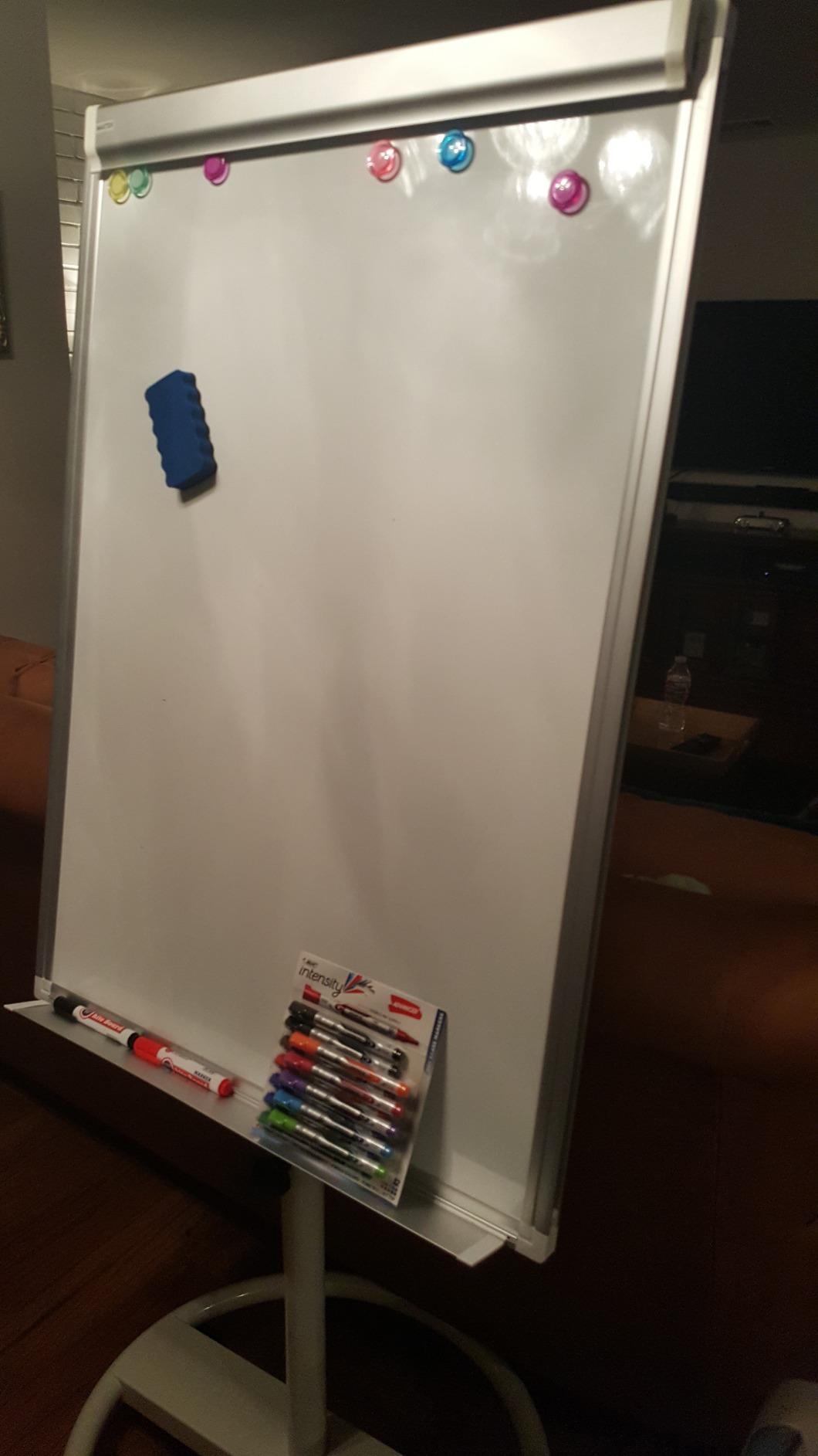 Maxtek Mobile Whiteboard 36 x 24 in, Magnetic Dry Erase Easel | Portable Easel Board With Stand, Flipchart Hooks customer photo 2