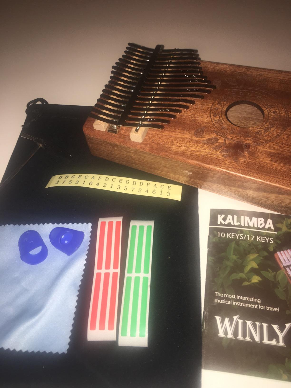 UNOKKI 17-Key Kalimba Thumb Piano - Portable Mahogany Percussion Mbira Instrument - Beginner Tuning Set, Music Instruments for Kids Gifts - Dark Brown customer photo 2