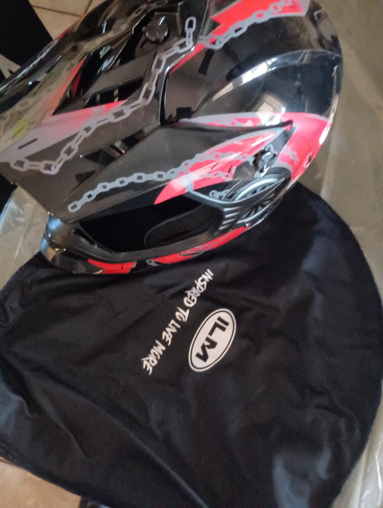 ILM Youth & Kids Dirt Bike Helmets Motocross ATV Dirtbike BMX MX Offroad Full Face Motorcycle Helmet, DOT Approved Model 128YS customer photo 2