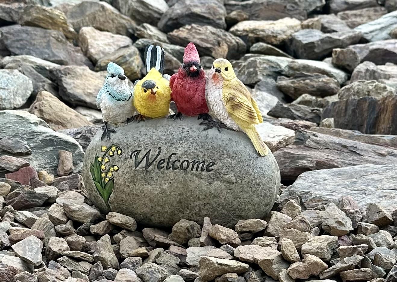 Design Toscano Birdy Welcome Garden Stone Statue: Medium customer photo 1