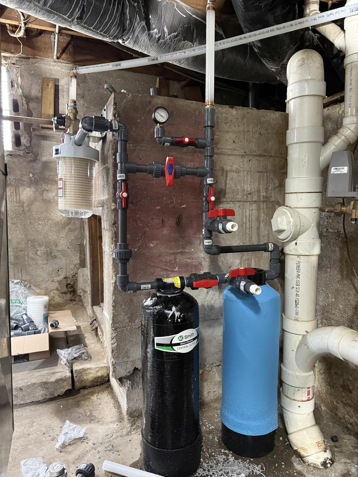 A. O. Smith Whole House Sediment Filter | Valve-in-Head | AO-WH-PREV | NSF-Certified | Protects Appliances, Reduces Sediment | Whole Home Filtration | 3/4
