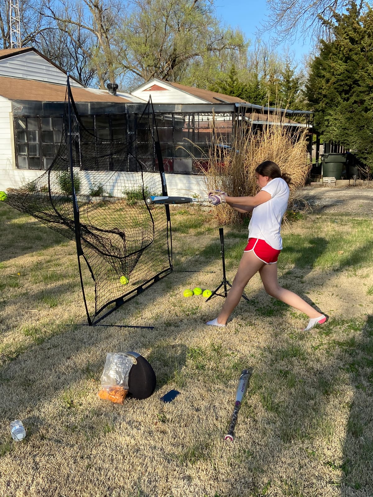 VIVOHOME Baseball & Softball Training Net with Batting Tee, 7 x 7 ft. | Height-Adjustable Tee, Aluminum Frame, Large Sock Net, Durable 7-Ply Mesh, for Pitching/Hitting/Fielding, Includes Carry Bag customer photo 1