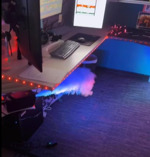 Fog Machine JDR Smoke Machine Controllable LED Light 500W and 2000CFM Fog Disinfection with Wireless and Wired Remote Control for Weddings, Halloween,Parties or Disinfection with Fuse Protection customer photo 1