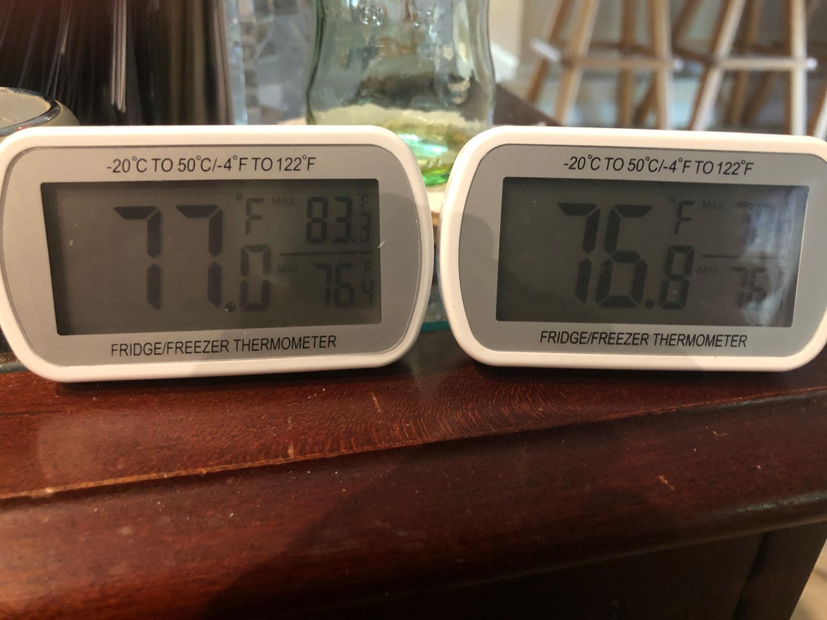 Waterproof Refrigerator Fridge Thermometer, Digital Freezer Room Thermometer, Max/Min Record Function Large LCD Screen and Magnetic Back for Kitchen, Home, Restaurants (2 Pack) customer photo 1