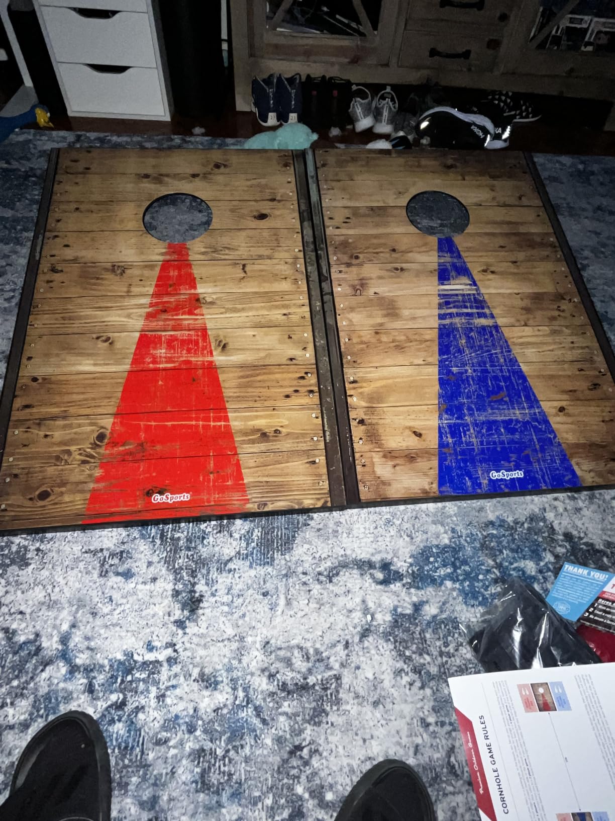 GoSports Portable Cornhole Sets, 8 Styles - Choose 4 x 2 ft or 3 x 2 ft - Boards Include 8 Bean Bags, Travel Case, and Game Rules customer photo 2