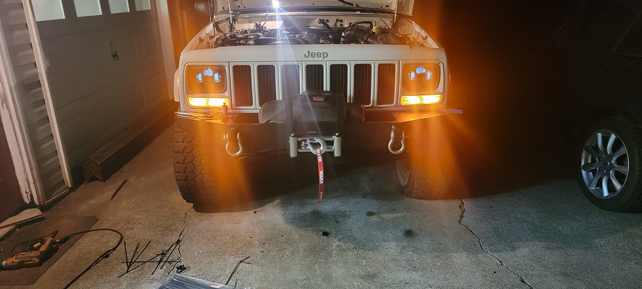 WARN 103254 VR EVO 12 Electric 12V DC Winch with Steel Cable Wire Rope: 3/8