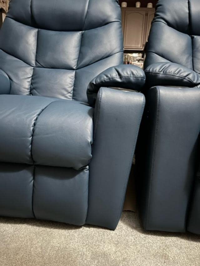 MCombo Power Lift Recliner Chair with Extended Footrest for Elderly People, for Mom, Faux Leather 7287 (Dark Brown, Medium) customer photo 2