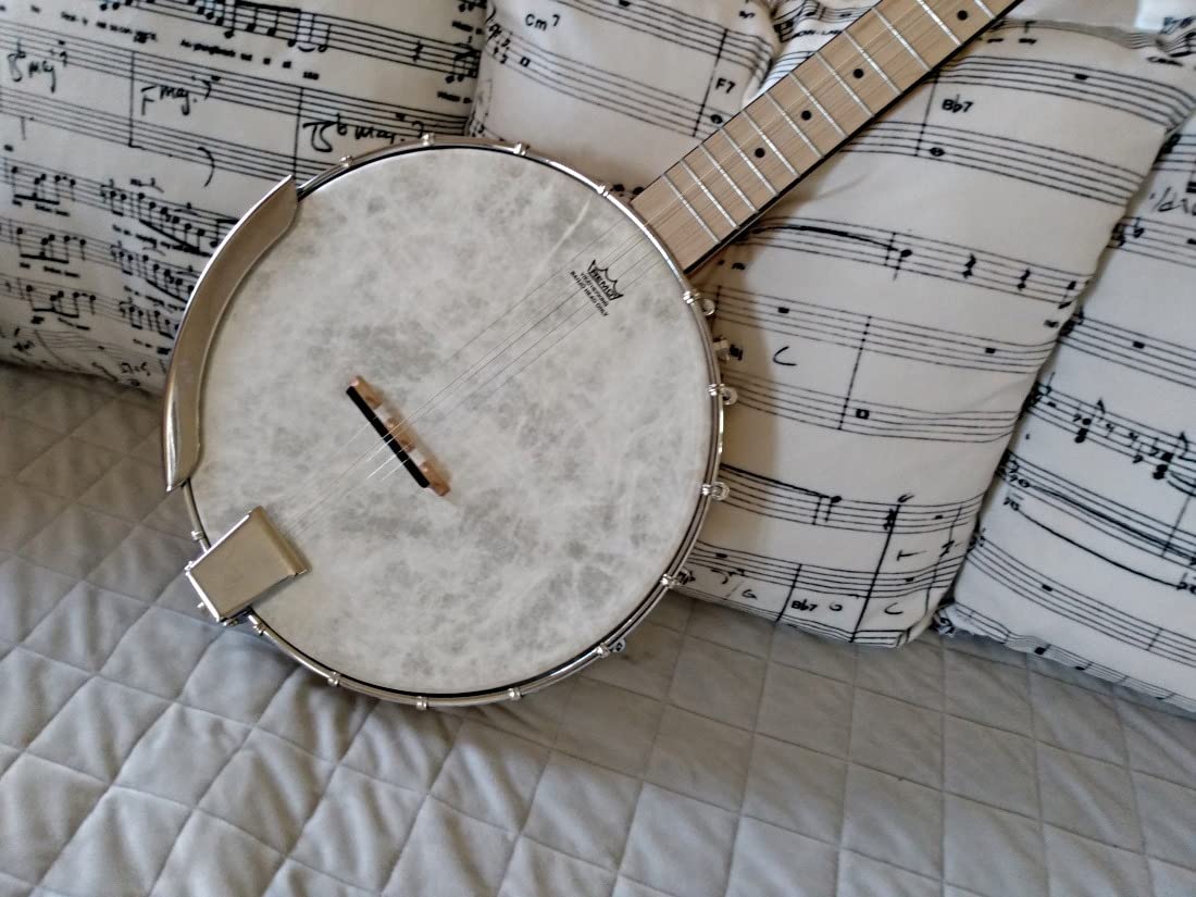 Banjo Ukulele, AKLOT Concert 23 inch Remo Drumhead Open Back Maple Body 15:1 Advanced Tuner with Two Way Truss Rod Gig Bag Tuner String Strap Picks customer photo 1