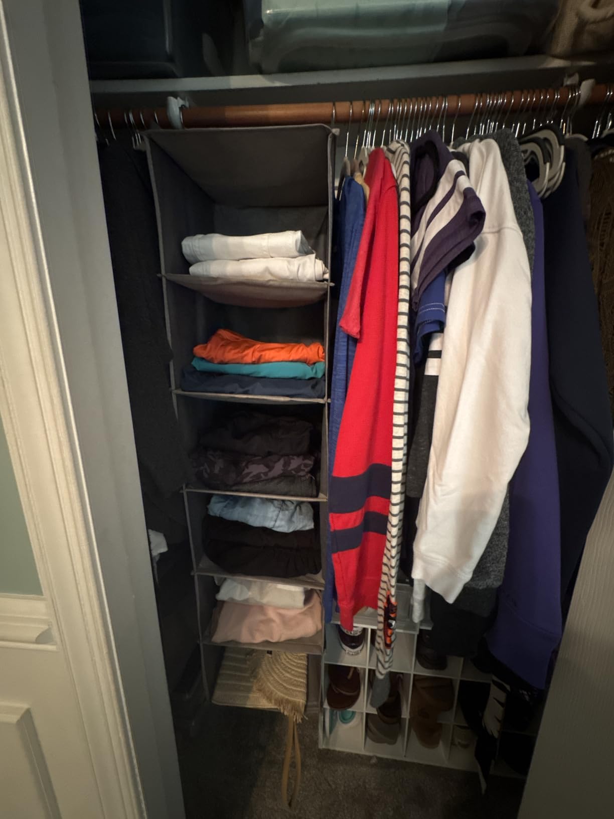 YOUDENOVA Hanging Closet Organizer and Storage, 6-Shelf, Grey customer photo 2