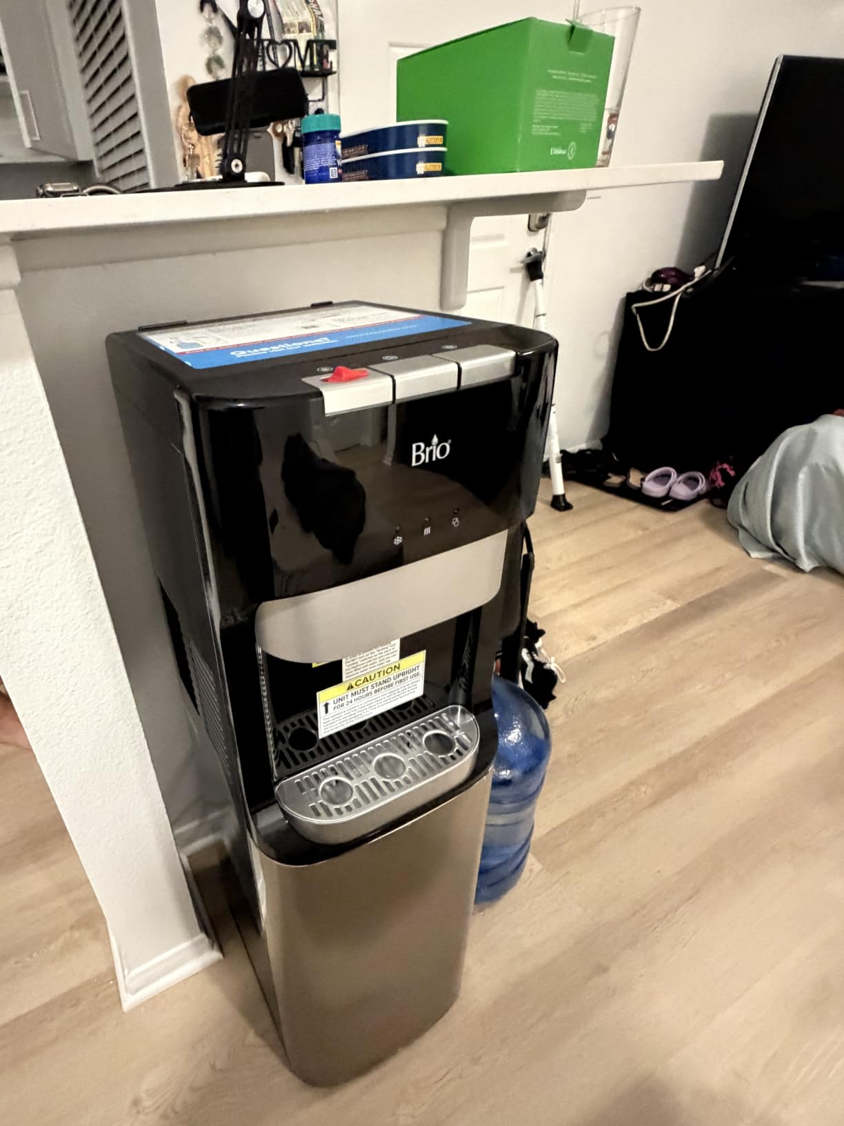 Brio Bottom Loading Water Cooler Dispenser for 5 Gallon Bottles - 3 Temperatures with Hot, Room & Cold Spouts, Child Safety Lock, LED Display with Empty Bottle Alert, Stainless Steel customer photo 1
