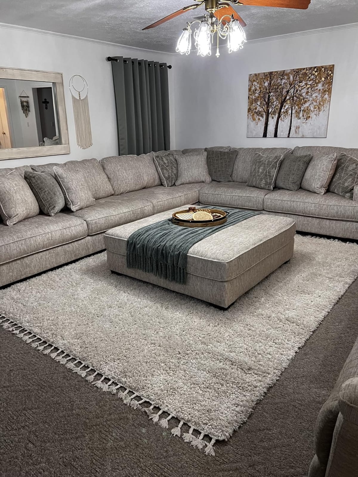 JONATHAN Y Mercer Shag Plush Tassel Cream Indoor Area Rug, 8x10, Contemporary, Modern, Easy-Cleaning for Living Room, Bedroom, Kitchen, Pet Friendly, Non-Shedding (MCR100D-8) customer photo 2