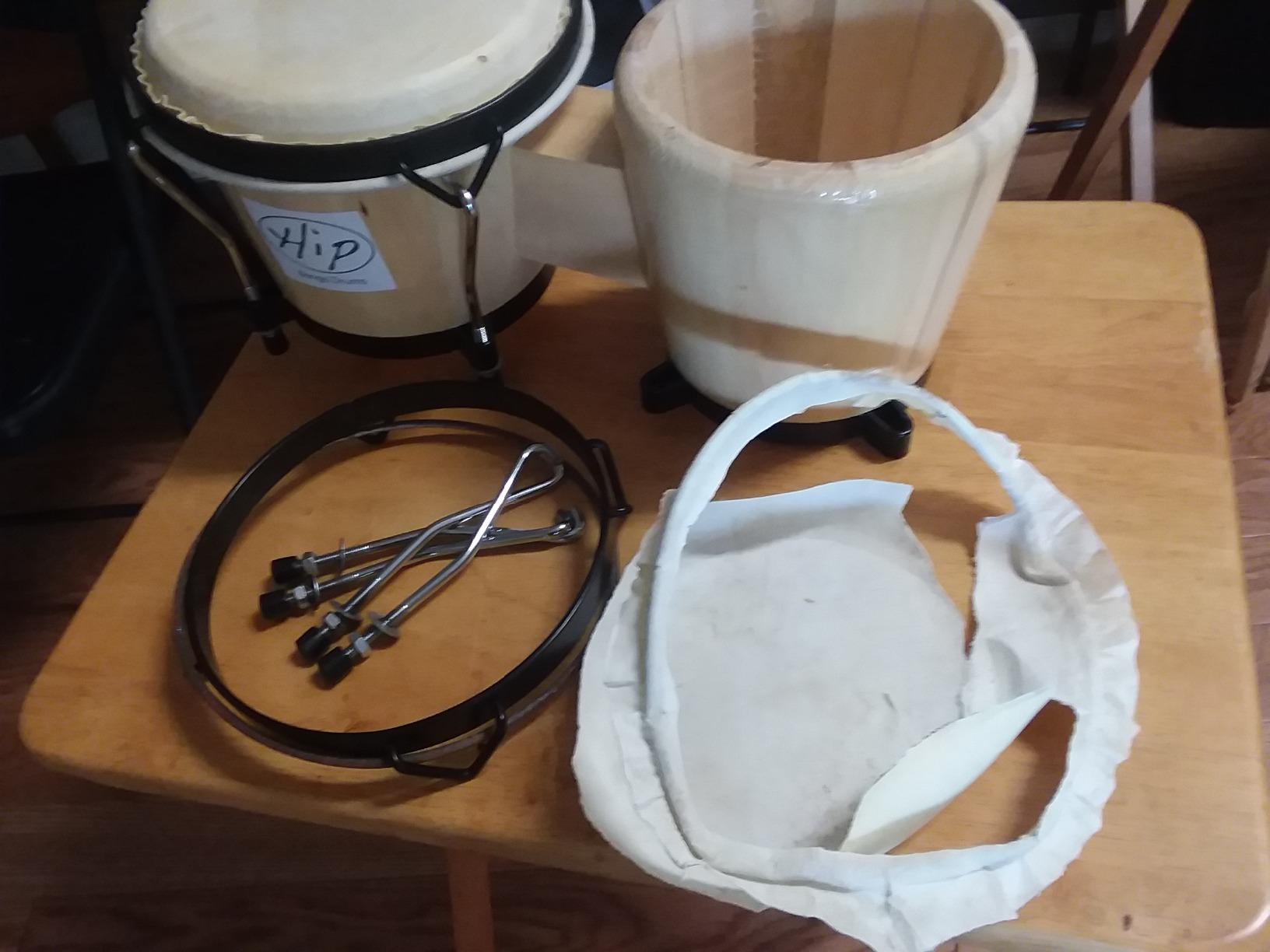 Bongo Drum Set 6 and 7 Inch for Adults & Beginners, Black | Tunable Hand Percussion Instruments, Hickory Wood Shells, Metal Hardware with Tuning Wrench customer photo 1