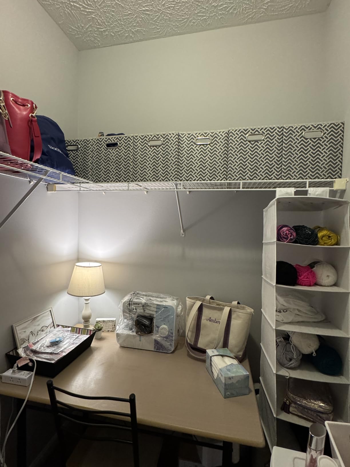 Amazon Basics Collapsible Storage Bins with Handle, Space-Saving, Breathable Cube Organizer, 10.5