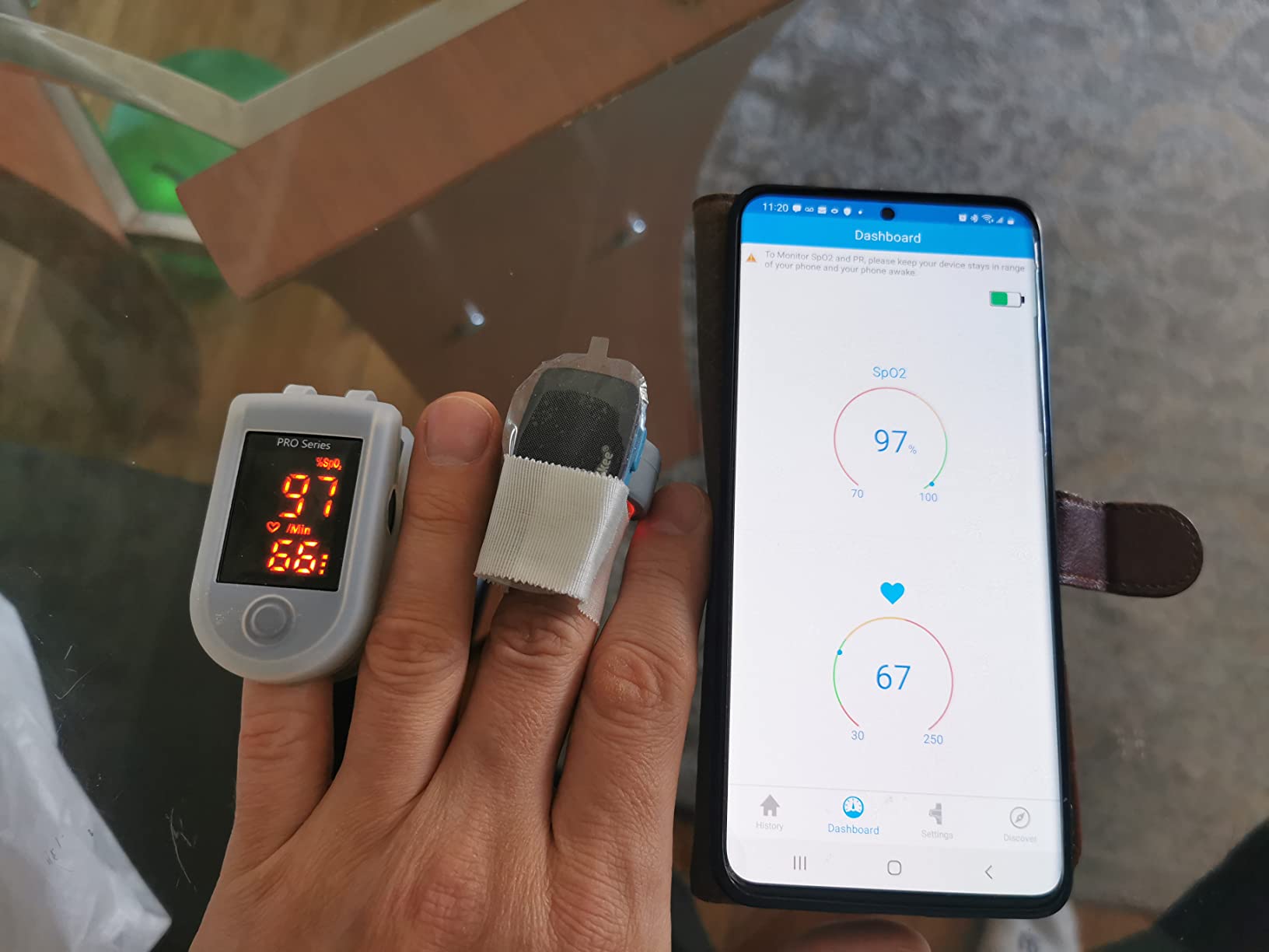 LOOKEE Ring-Pro Wearable Oxygen Monitor with Vibration Reminder for Low O2 - Continuous Pulse Oximeter - Rechargeable Blood Oxygen Saturation Tracker for SpO2 & PR - Free APP & PC Reports customer photo 1