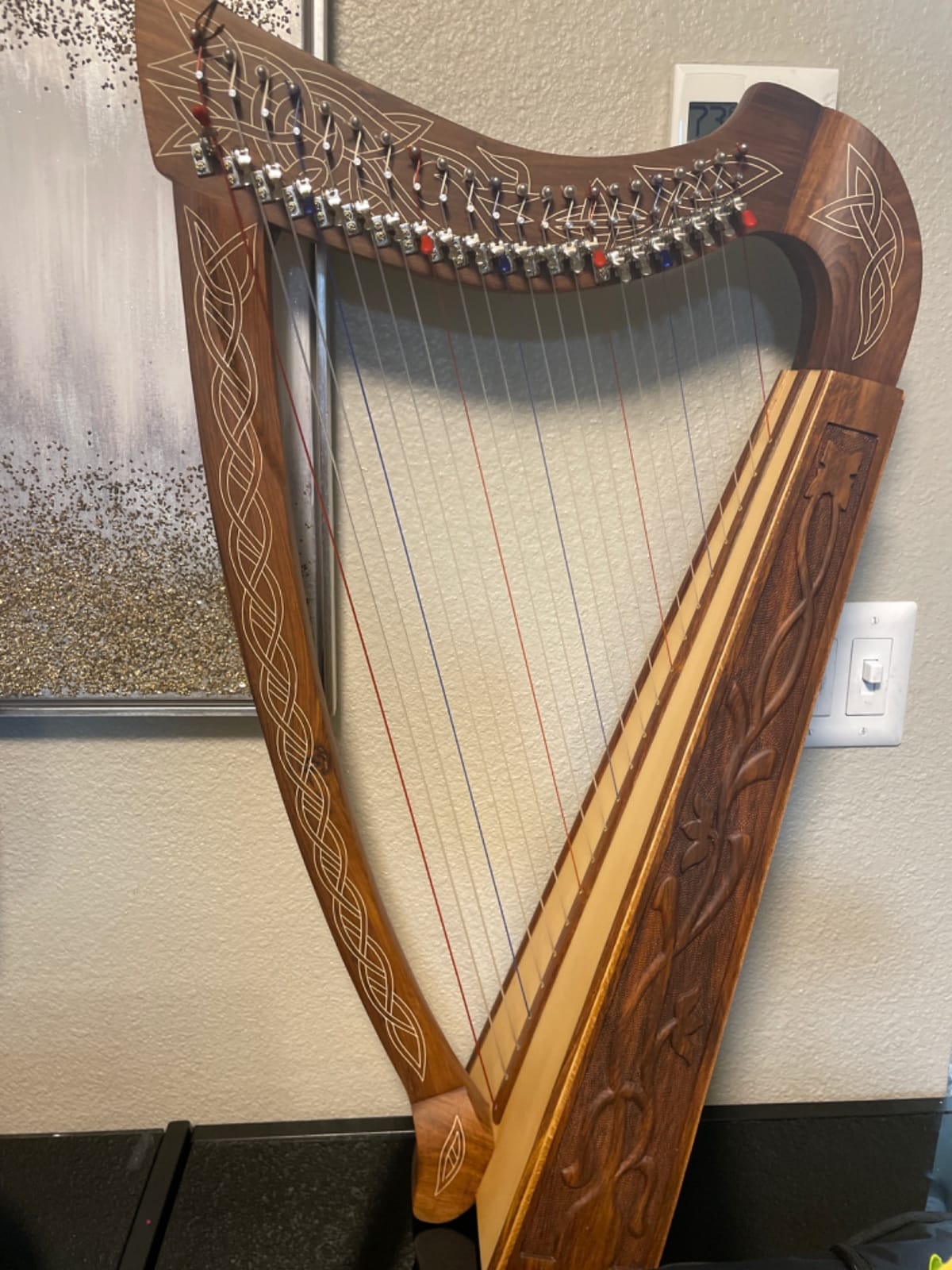 Roosebeck Heather Harp w/Full Chelby Levers - Vine Engraved customer photo 2
