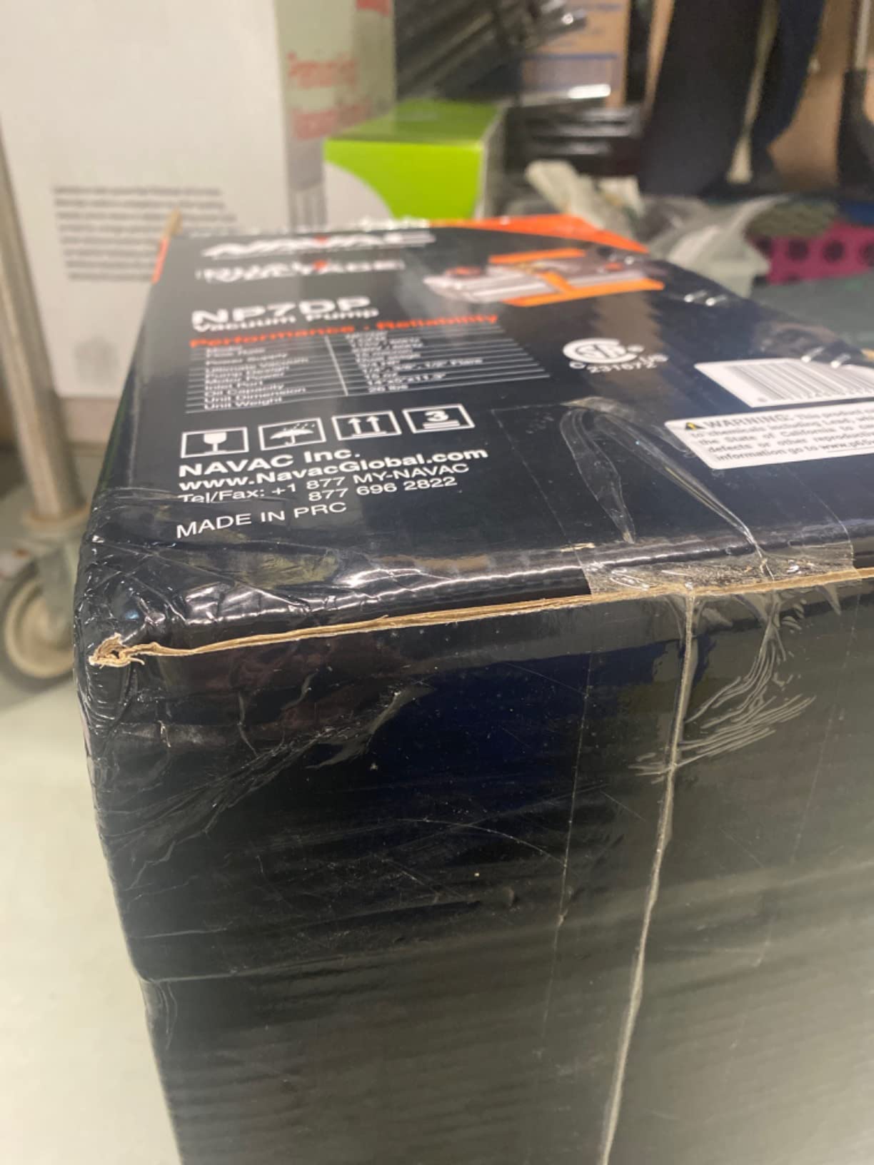 NAVAC NP7DP Pro Vacuum Pump - 7 CFM, 15 Microns, Dual-Stage AC Motor | Pro Series HVAC vacuum pump delivers 7 CFM flow with a dual-stage AC motor, 15-micron vacuum and forced oil circulation. customer photo 1
