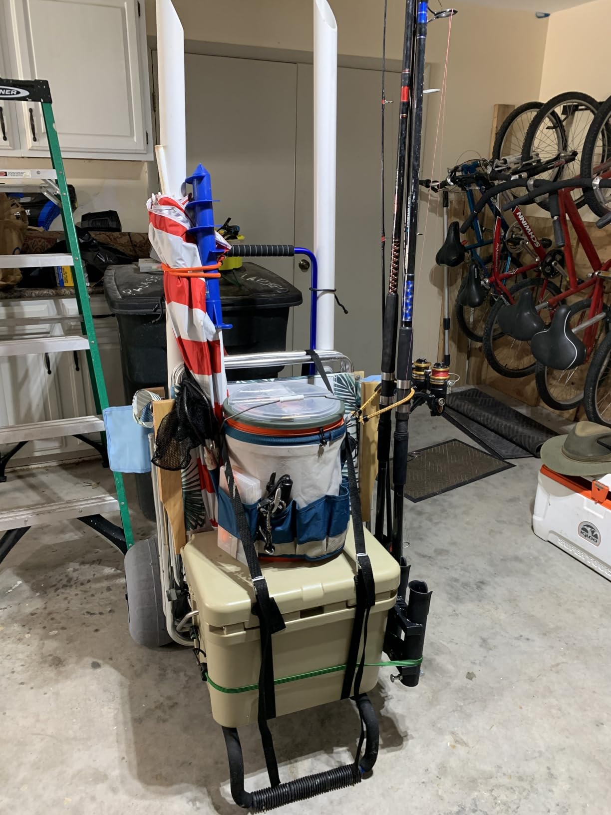 My Beach Cart The Original Patented NO Rust Aluminum Foldable Beach Cart 13 INCH Big Wheels Balloon Tires for Sand Heavy Duty. Often Imitated, Never Duplicated. customer photo 1