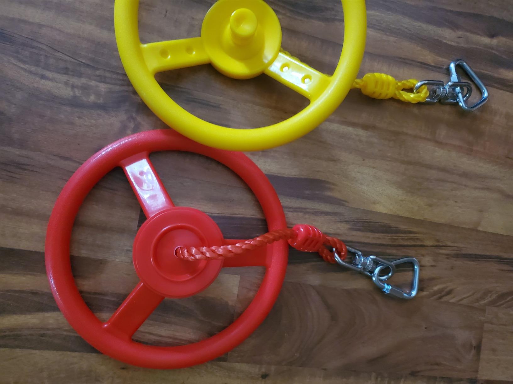 Rainbow Craft Ninja Rings, Trapeze Wheels & Monkey Bars, Obstacle Course | 7 Rings, 2 Trapeze Wheels, 2 Monkey Bars, Supports 260lbs, Ages 3+, Plastic, Outdoor Play customer photo 2